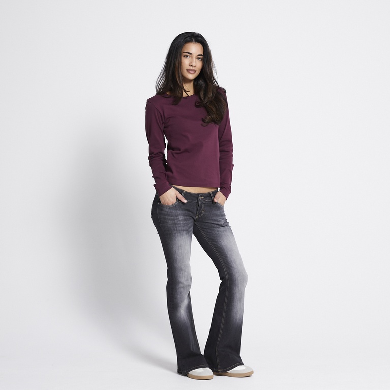 Ribbed long-sleeve-top "Leni"